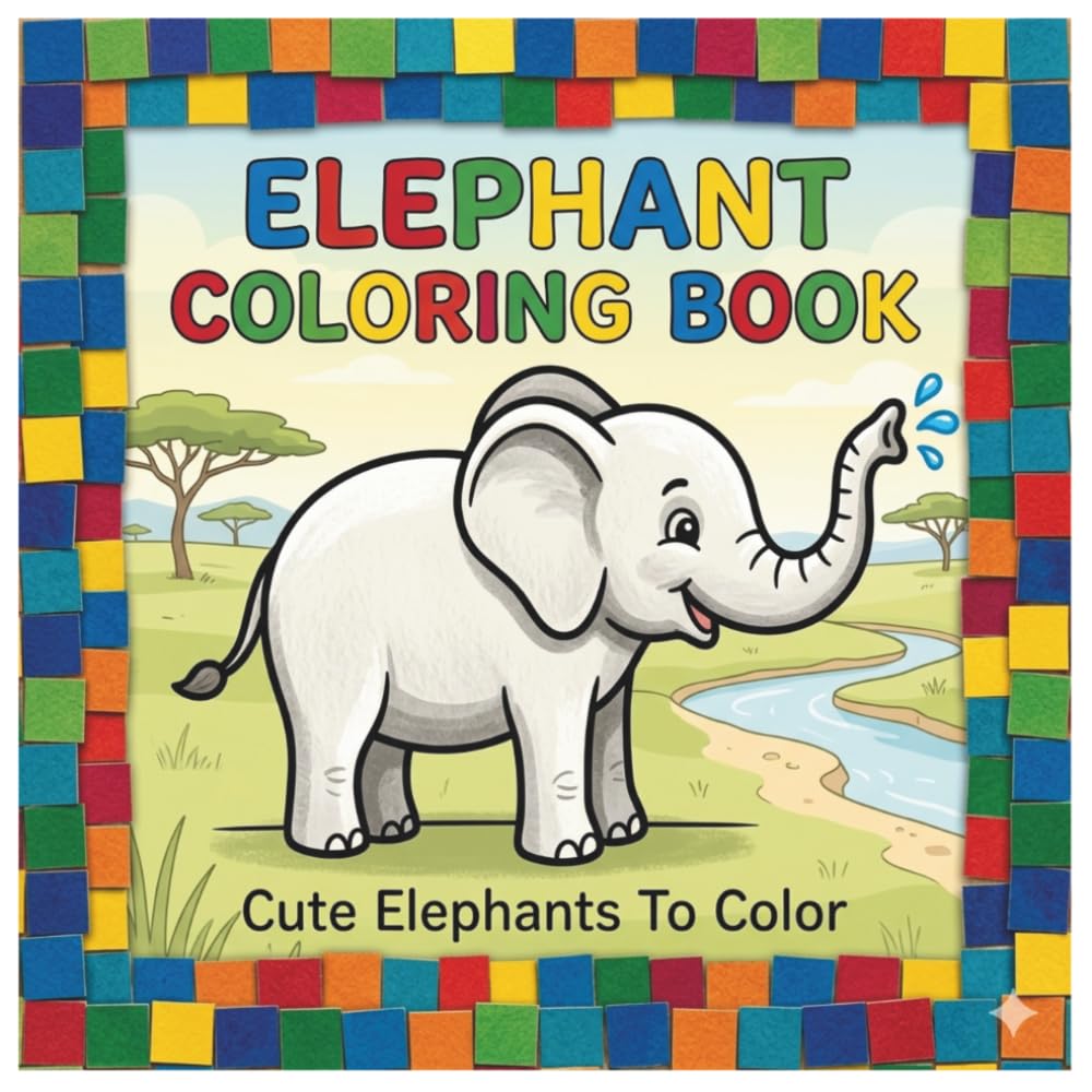 Elephant Coloring Book: Coloring Book For Kids | Cute Animal Coloring Book | Cute Elephant Coloring Book | Elephants For Kids | Kid Coloring Book | Coloring Pages For Children Ages 3-6