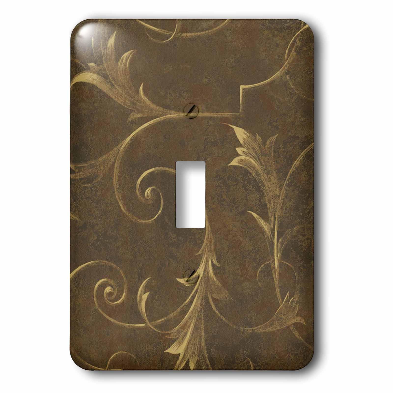 Interrupteur à baïonnette marron et or 3dRose lsp_167068_1 pour décoration murale élégante