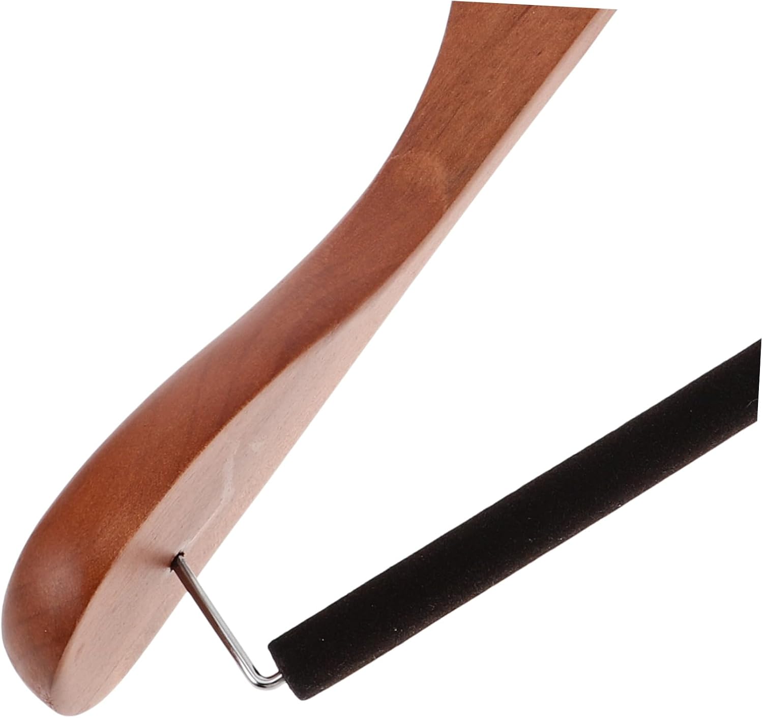 Heavy Duty Wooden Suit Hanger Wide Shoulder Non-Slip Coat Rack with Swivel Hook for Women Men Closet Organization Padded Strap Support Clothes Hanger