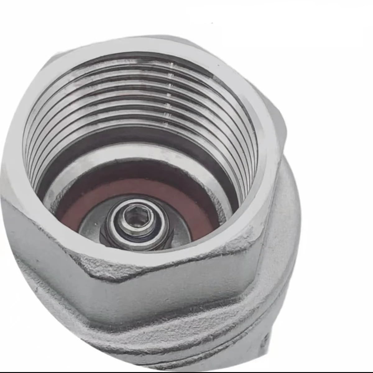 1PC 1/4" 3/8" 1/2" 3/4" 1" BSPT Female Threaded 304 Stainless Steel vertical lift In Line Spring Check Valve(1-1/4",BSPT_RUBBER SEAL)