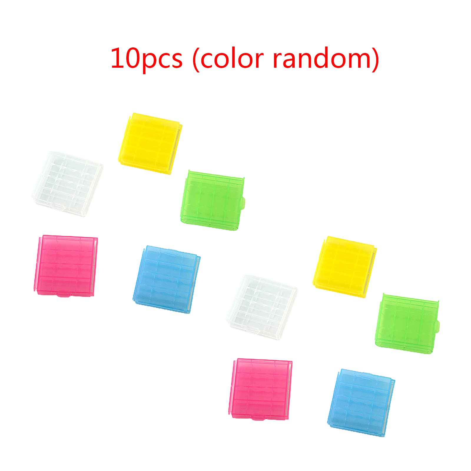 10Pcs Battery Case Holder Storage Box for 14500 AA Battery Container Bag Case Box Case Transparent