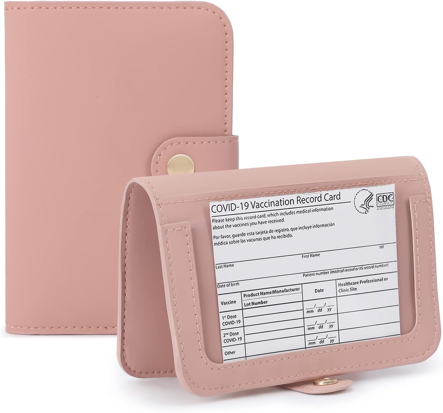 Lychii Passport Cover, Passport Holder Travel Wallet Organiser, Vaccine Card Holder - Peach