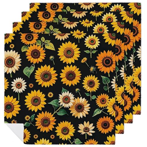 Servilletas de Tela con Estampado Floral Girasol 4 Unidades miniatura 1