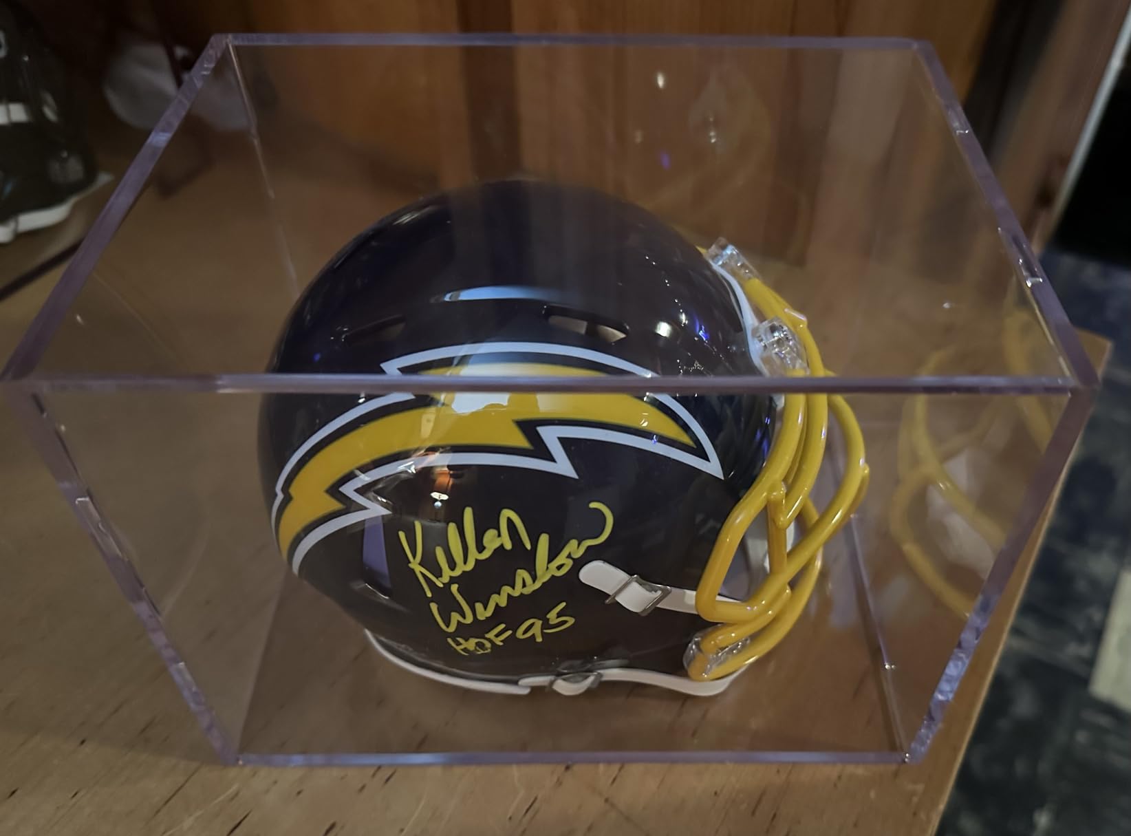 BallQube Mini Football Helmet Display Case Box w/UV