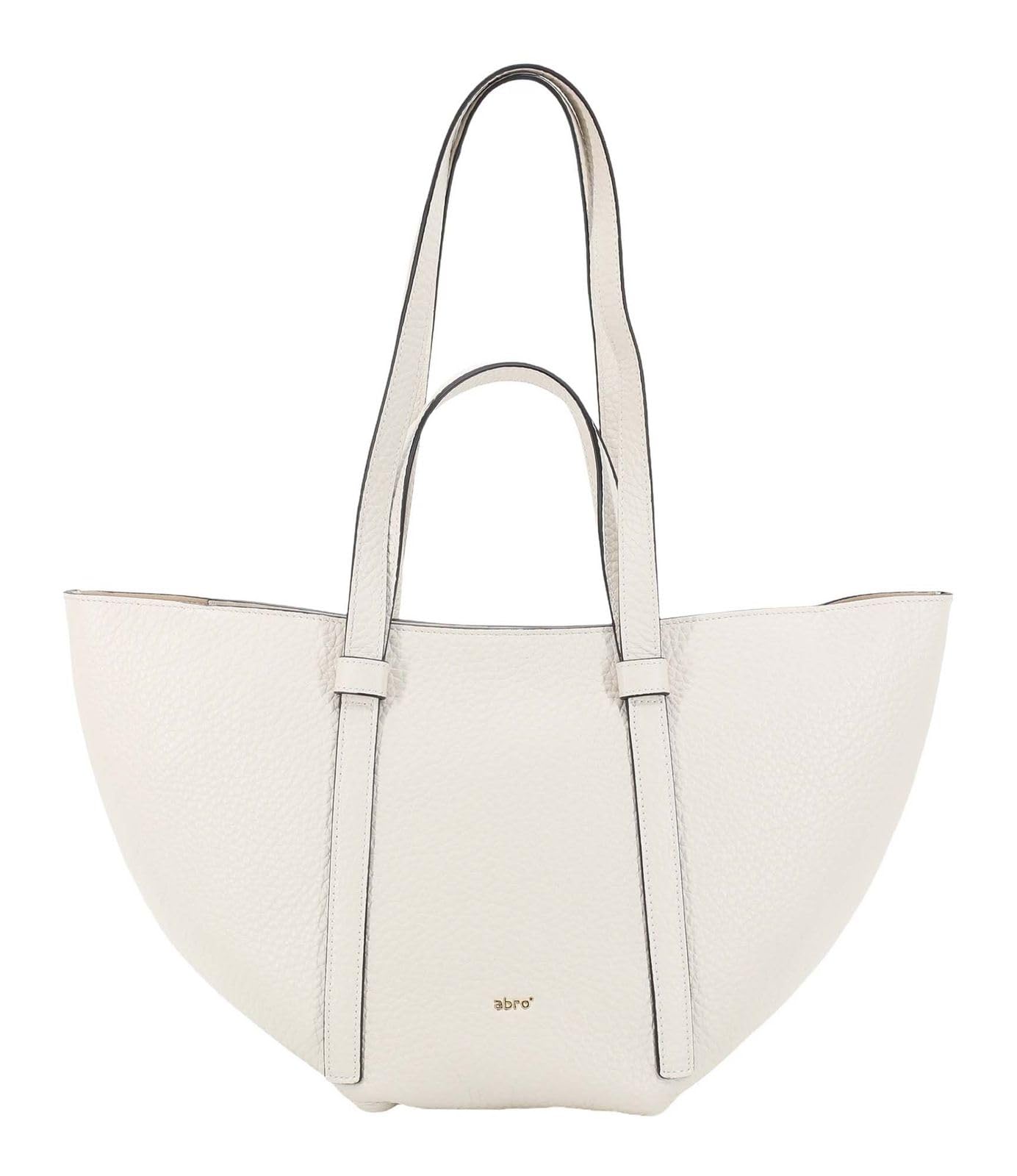 Sac cabas Tekla Shopper Cosmo ABRO en cuir beige écru - 6