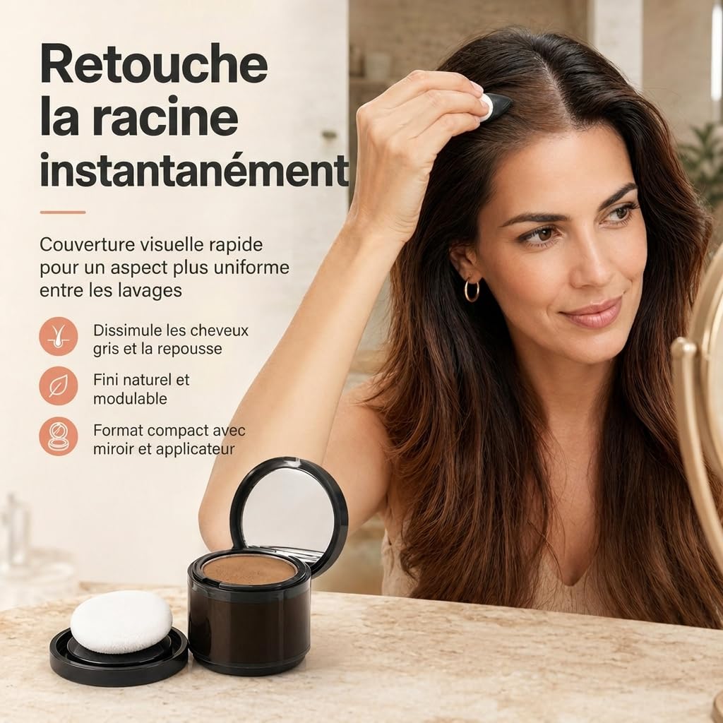 Avellio Poudre Cheveux, Racines Cheveux, Correctrice De Racines Instantanée, Enrichie En Kératine, Tenue Longue Durée, Résiste À L’Eau Et À La Transpiration, Fini Naturel Sans Résidus (Noir)