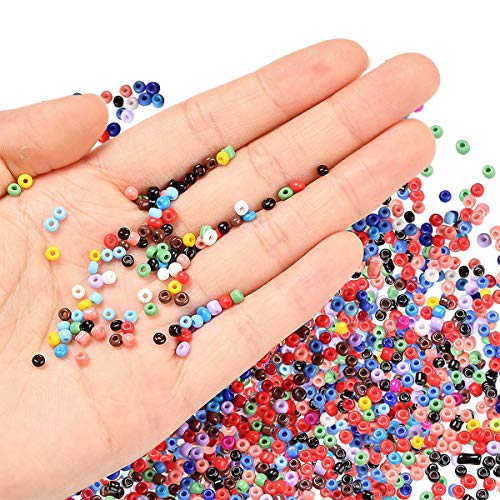 CHENKEE Glazen kralenset, 3 mm, 24.000 stuks kralen om te rijgen, mini-armband, glasparels, kit, 24 kleuren, losse… - Image 4