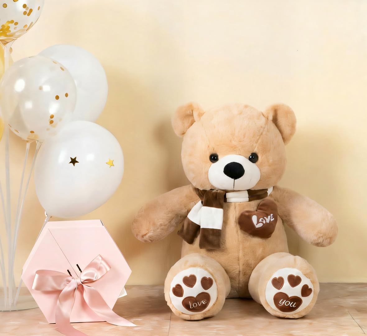 YunNasi Orso di Peluche Gigante Orsacchiotto Gigante | Morbido Peluche Giganti Bianco XXL Bianca
