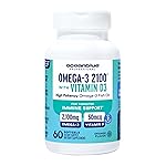 Oceanblue Professional Omega-3 2100 with Vitamin D3 - 60 ct - Triple Strength Burpless Fish Oil Supplement with High-Potency EPA, DHA, DPA and Vitamin D3 - Wild-Caught - Orange Flavor (30 Servings)