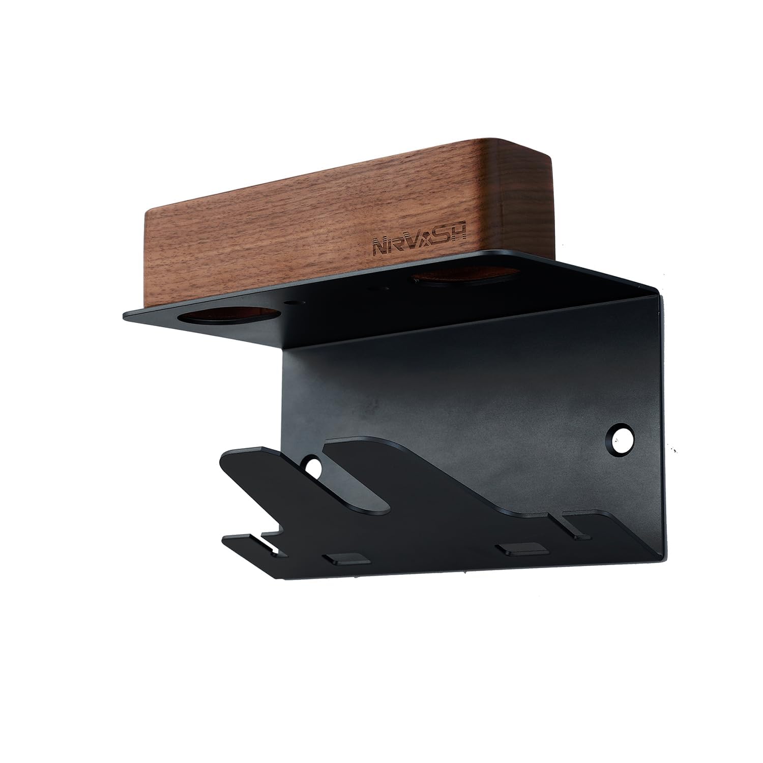 Soporte para auriculares VR de aluminio y nogal de alta calidad - Organizador elegante con gestión de cables para Meta/Oculus Quest 2/Quest/Rift/Rift S/Valve Index/HTC Vive/HP Reverb