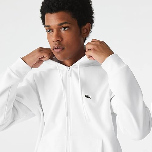Miniatura 9 de Lacoste Sudadera con capucha de manga larga para hombre, mezcla de colores, cremallera completa