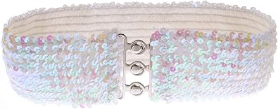 silver sequin belt
