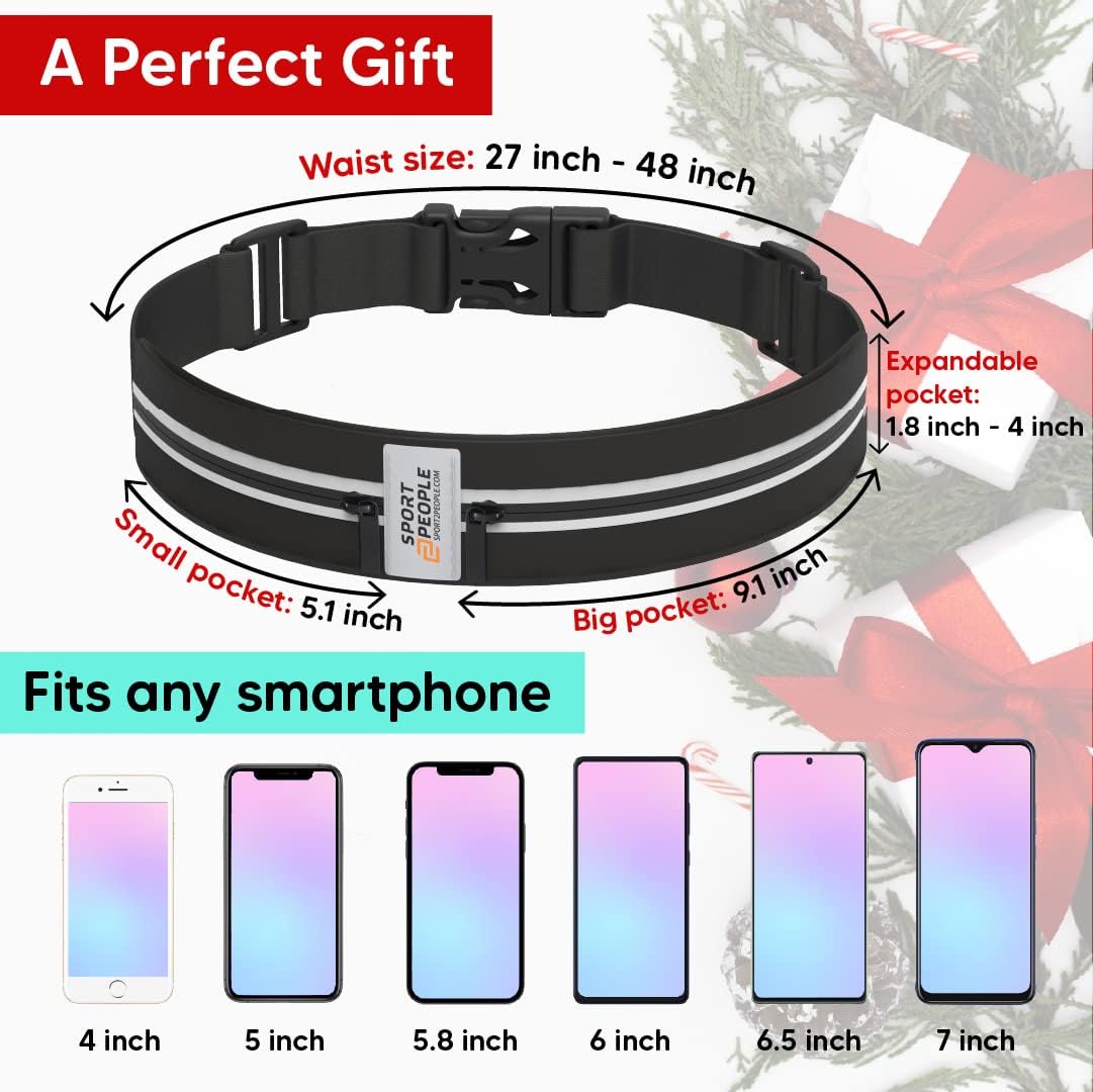 sport2people Running Belt for Men & Women, Phone Holder for Running
