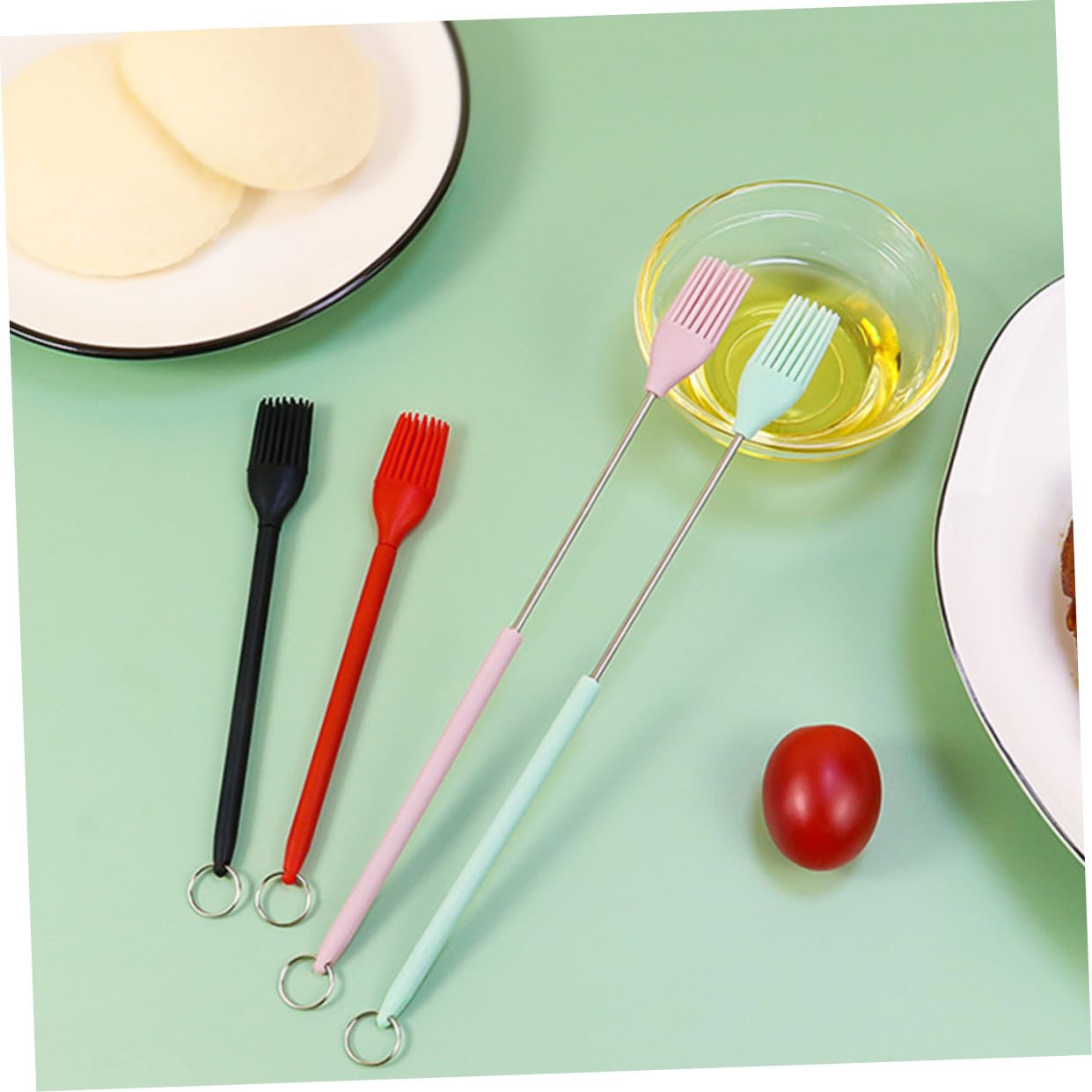 TOYANDONA 5 Sätze Grillbürste Aus Silikon Kuchen Backpinsel Herstellung Für Einfügen Heftbürsten Basterpinsel Aus Silikon Kleiner Silikonpinsel Kleiner Heftpinsel Kieselgel 4 Stücke * 5