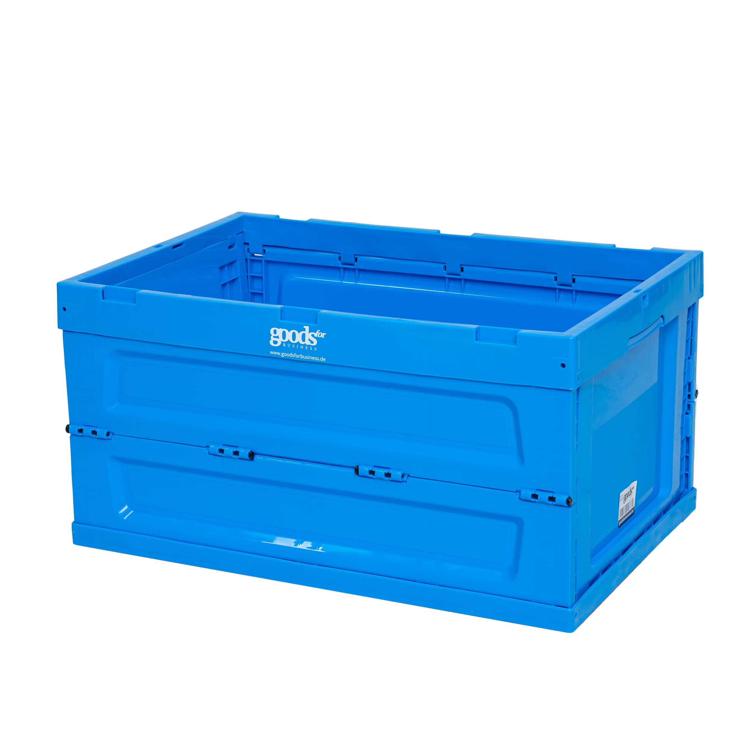 Faltbox PK6040308 Euroformat 60x40x30cm, Volumen 58L, stapelbare und faltbare Industriebox Farbe Blau, Transport- und Lagerbox aus Kunststoff PP, Kommissionierbox bis 30kg belastbar