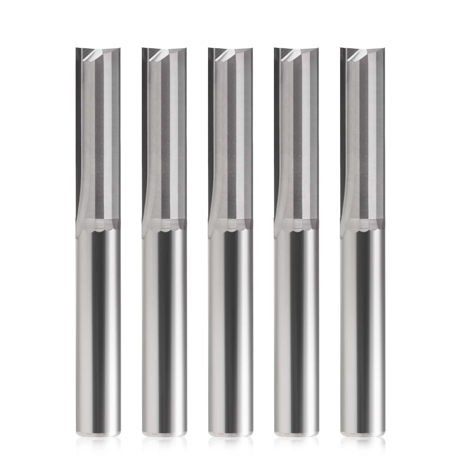 EU_HOZLY 6 x 22 mm twardy metal dwoje podwójny flet prosty płaski bit CNC Carving narzędzia do grawerowania frez Cutter Pack 5