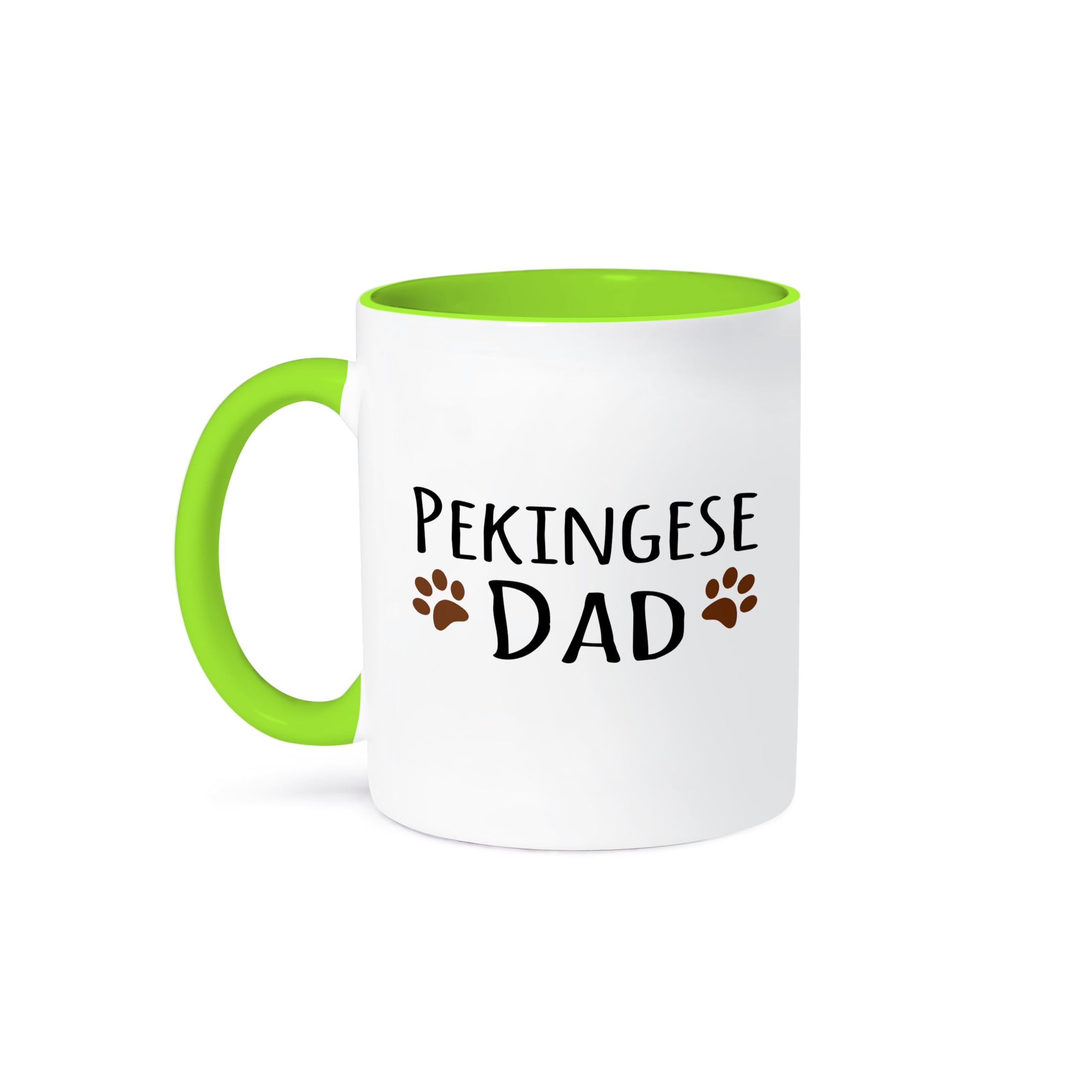 3dRose, 11oz Two-Tone Green Mug, Green/White