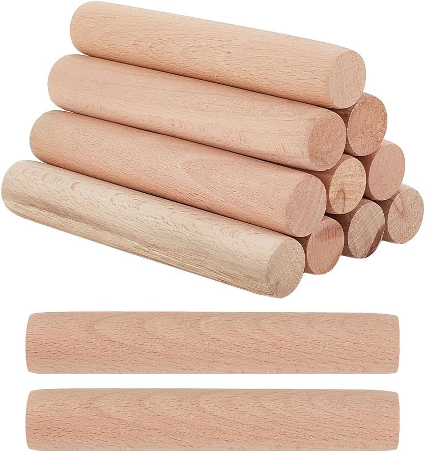OLYCRAFT 12pcs Wood Rolling Pins 16.1cm Clay Rolling Pin Classic Wood Texture Rollers Wood Clay Roller for Clay Modeling Pottery Tools Craft Projects