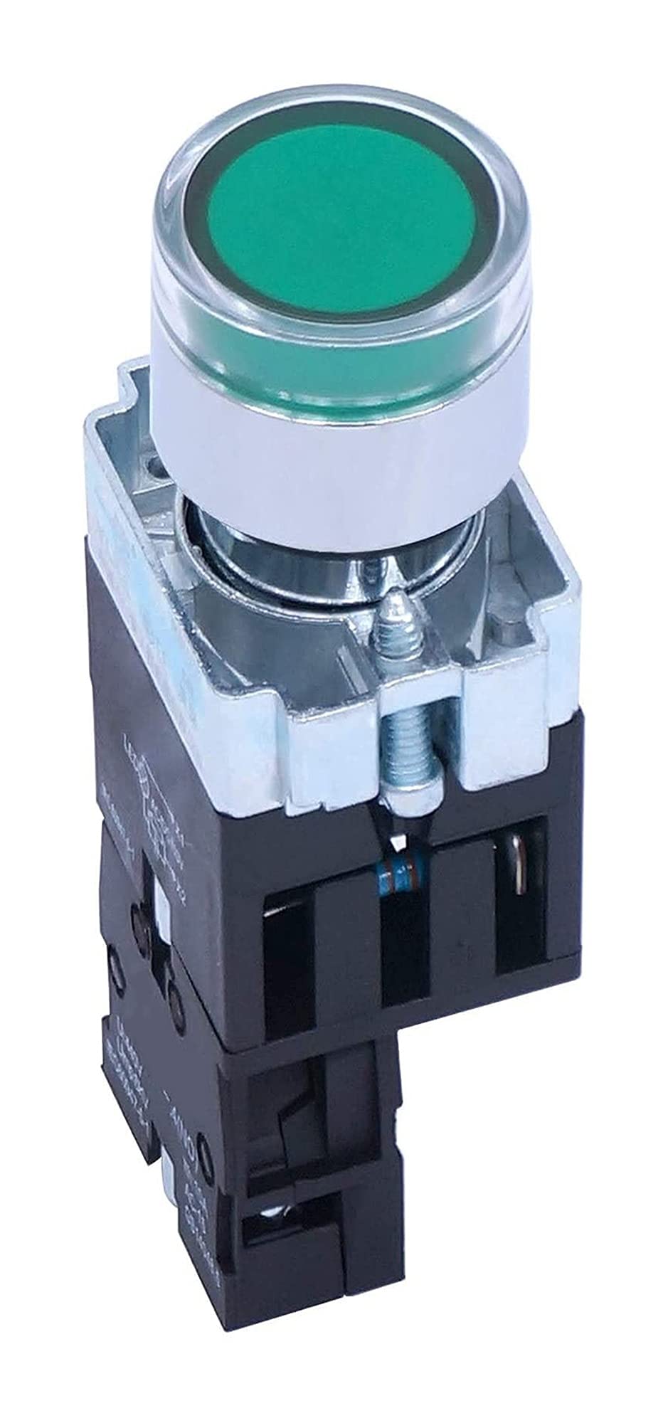 22mm 1 NO interruttore a pulsante momentaneo a luce LED verde 440V 10A interruttori a pulsante con luce rossa tensione 110V