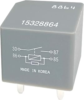 15328864 Relay - 40A 12VDC 4-Pin SPDT Automotive Relay - Compatible with Select GM Vehicles (for Chevrolet Silverado, Cadillac Escalade) - Fixes Fuel Pump, Ignition & P0615/P0641 Errors