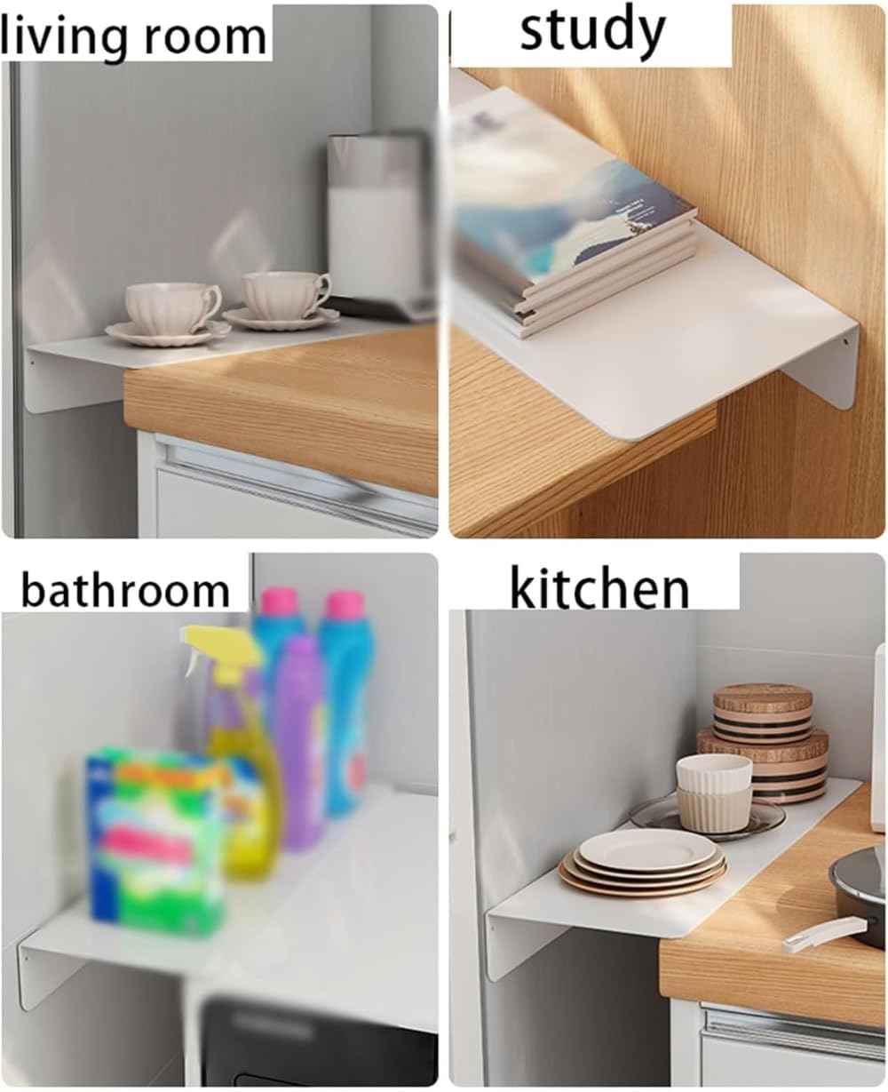 カウンタートップ延長ボード 50x20cm キッチン隙間カバー カーボンスチール 防水 磁気式取り付け ホワイト (60x20cm/