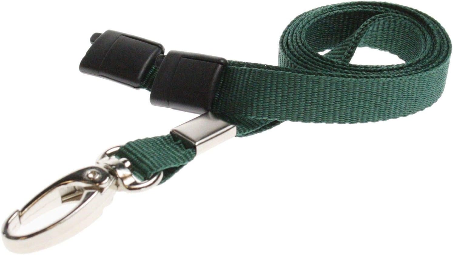 Green Lanyard for Neck to be use with ID Card Holders from PCL Media Ltd ID Badge Holders and ID Plastic Pockets Neck Strap Lanyard Comes with Metal Lobster Clip and Safety Breakaway