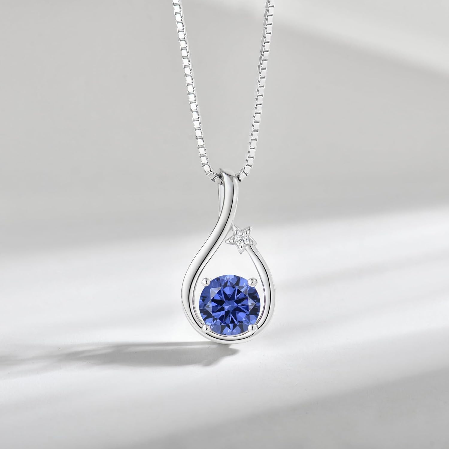925 Sterling Silver Birthstone Necklaces for Women Twisted Infinity Pendant Necklace - Image 4
