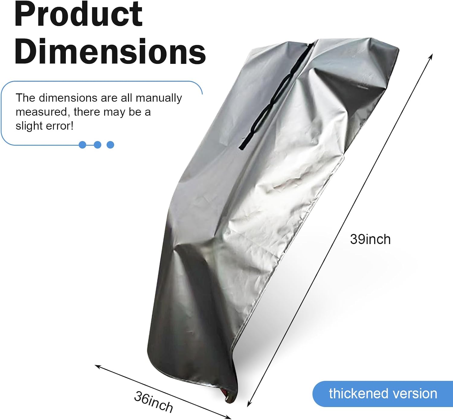 Car Seat Sun Shade Cover, Full Coverage Infant Car Seat Sunshade Protection, 39 x 36 Inches Chair Heat Protector, Universal Cooler Cover Accessories (Silver)