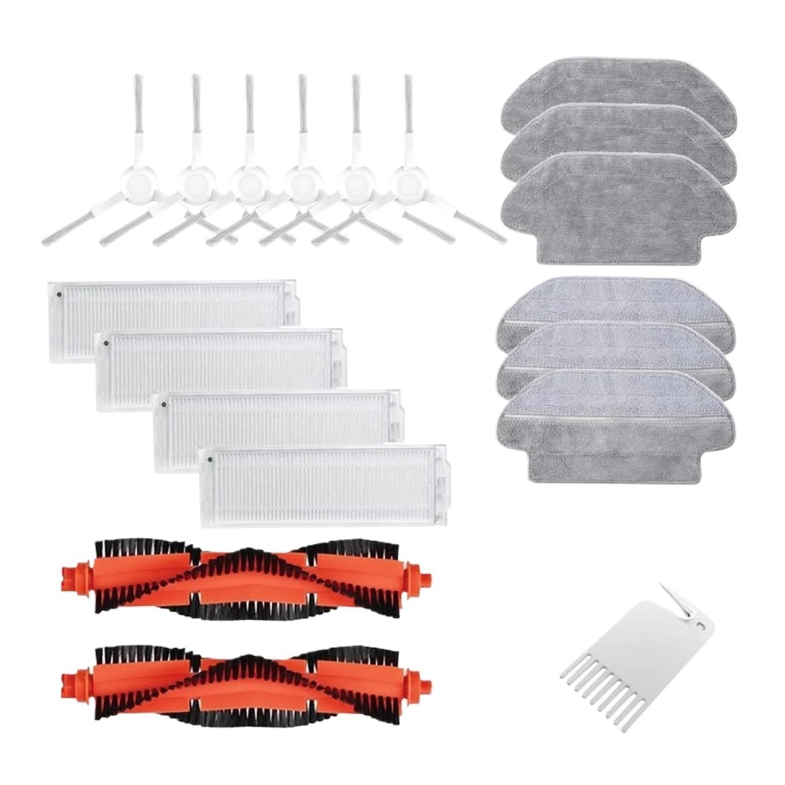 Tela filtrante Hepa del cepillo lateral principal. Compatible con Xiaomi Mijia Robot Vacuum Mop Pro STYTJ02YM, limpiador robótico, Compatible con Conga 3290 3490, accesorios for el hogar inteligente.