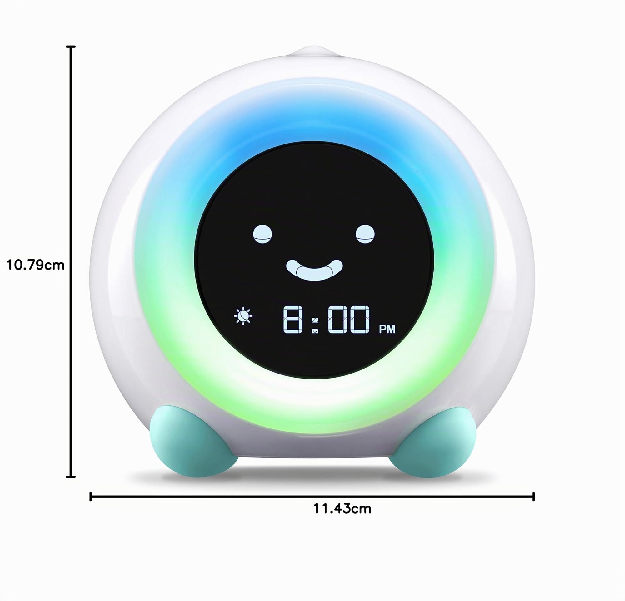 LittleHippo Mella Dispuestos a levantarse Entrenador de niños, Reloj Despertador, luz de la Noche del sueño Sonidos de la máquina (Arctic Blue)