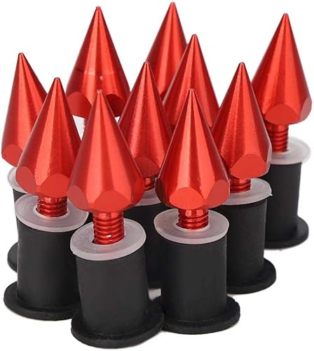 Tornillos de pico para parabrisas, tornillos de clavija para parabrisas M5, tuercas para modificación de motocicleta (rojo)