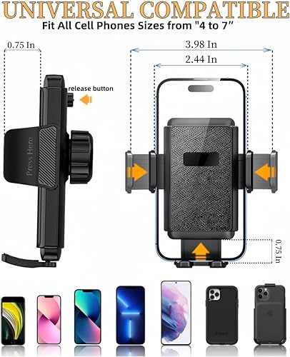 Miniatura 7 de Soporte magnético de teléfono para espejo retrovisor mejorado para automóvil, soporte giratorio y retráctil, soporte de teléfono celular con imán