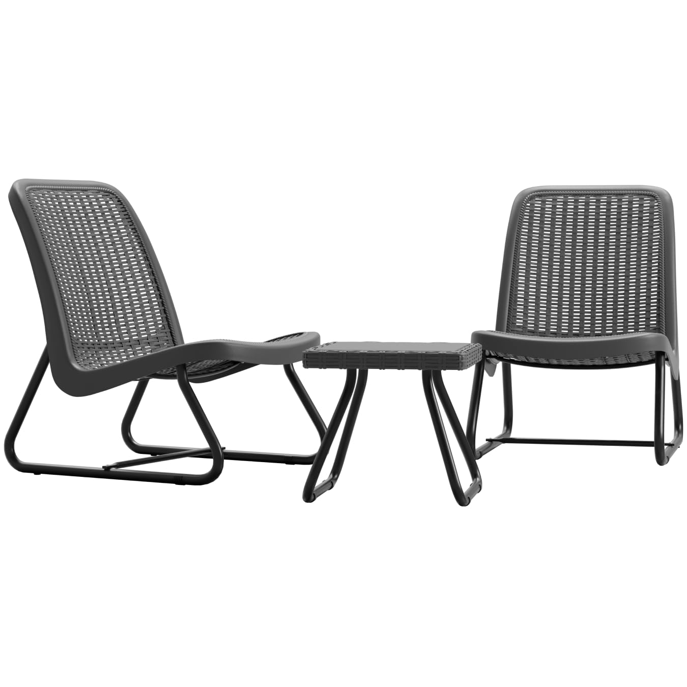 Outsunny Gartenöbel Set 2 Personen Stahl Wetterfes Produktbild-Vorschau 7