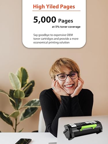 Miniatura 3 de 50F1H00 501H - Cartucho de tóner compatible con Lexmark 501H 50F1000 para MS310dn MS312 MS410dn MS510dn MS610dn MS312dn MS315dn MS415dn (5,000