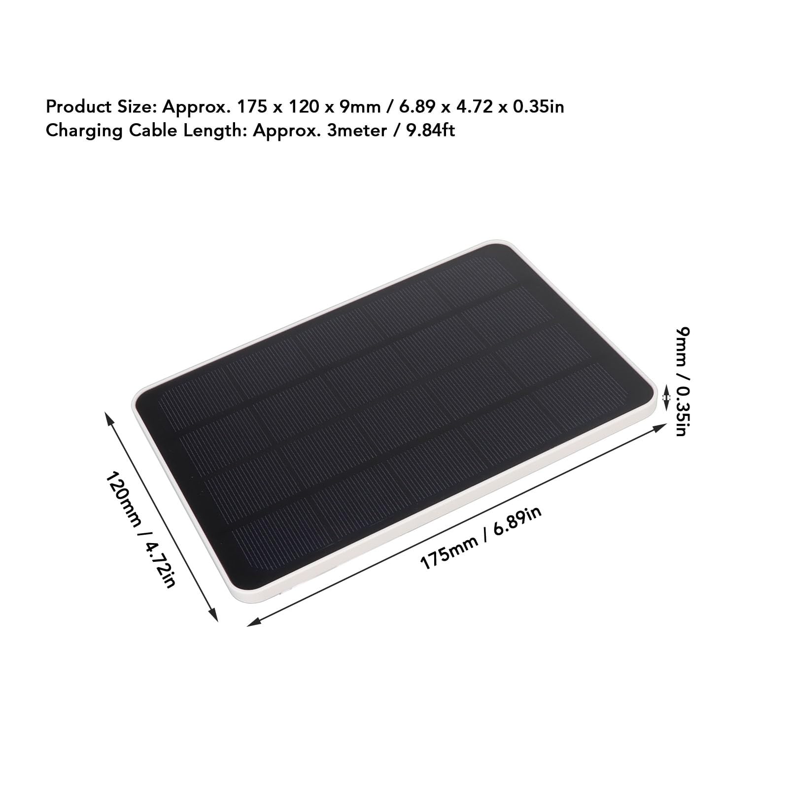 GOTOTOP S340 Pannello solare wireless da esterno 5 V 4 W, pannello solare IP65 per telecamera di sorveglianza esterna, pannello solare di ricarica per fotocamere da trail, adattatore per scheda di