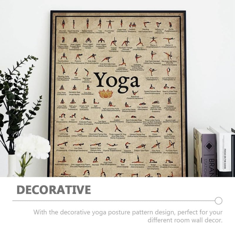 VANZACK Poster Di Yoga Decorativo per Parete Immagine Della Parete Della Postura Yoga Decorazione Immagine Resistente Per Camera Da Letto