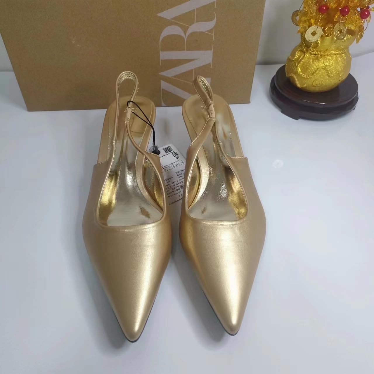Scarpe leopardate da donna con tacco alto e sottile punta affilata scarpe basse sandali da ufficio con tacco alto scarpe da ballo scarpe da sera modello leopardato