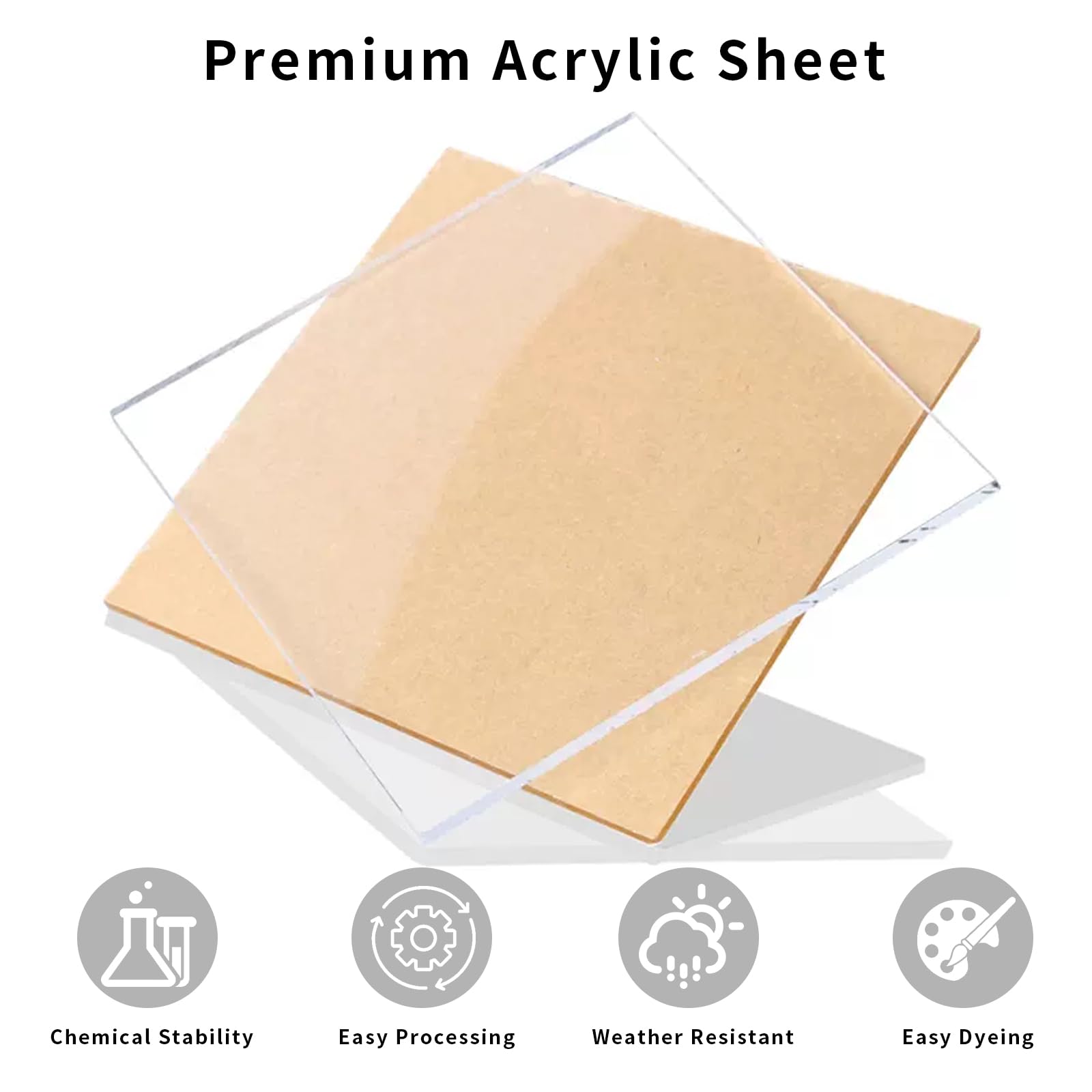 Clear Acrylic Sheets - 2 Pack 12x16 -5