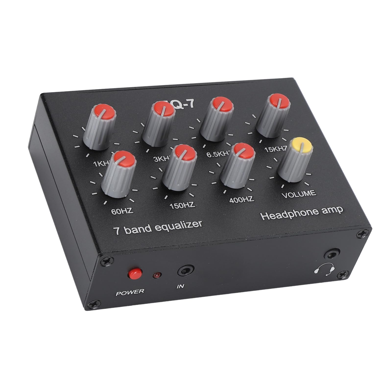 Focket Égaliseur Numérique 7 Bandes, Réglage des Basses élevées ± 12 DB, égaliseur Numérique, Sonore avec Interface 5,5 X 2,1 pour Systèmes Stéréo de Voiture et Maison, Prise en Charge des écouteurs