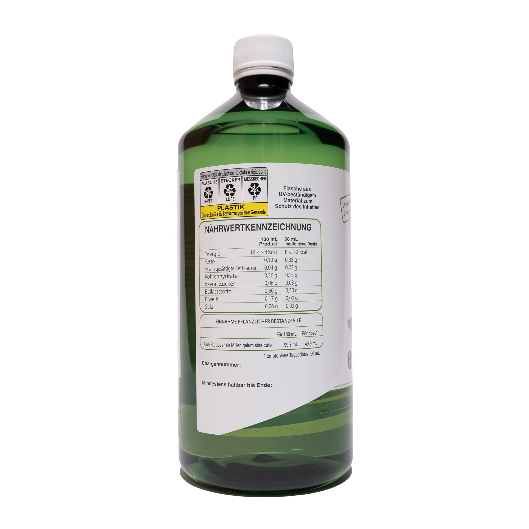 Benessence - Aloe Juice: Aloe Vera-Saft mit Echtem Fruchtfleisch – Nicht Pasteurisiert und Ungefiltert - 3 L