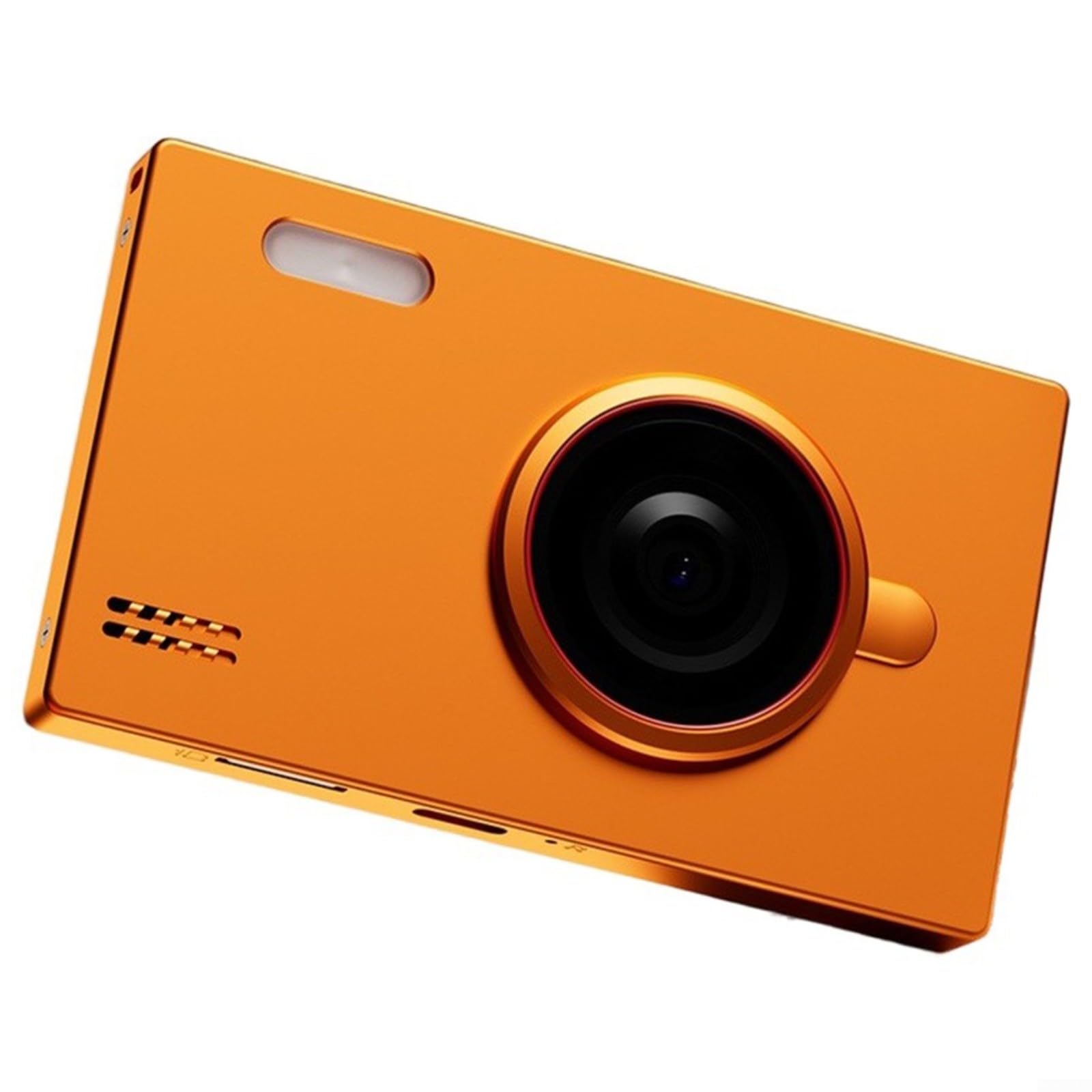 Cámara de enfoque automático rápido y diseño delgado, perfecta para tus vlogs en naranja