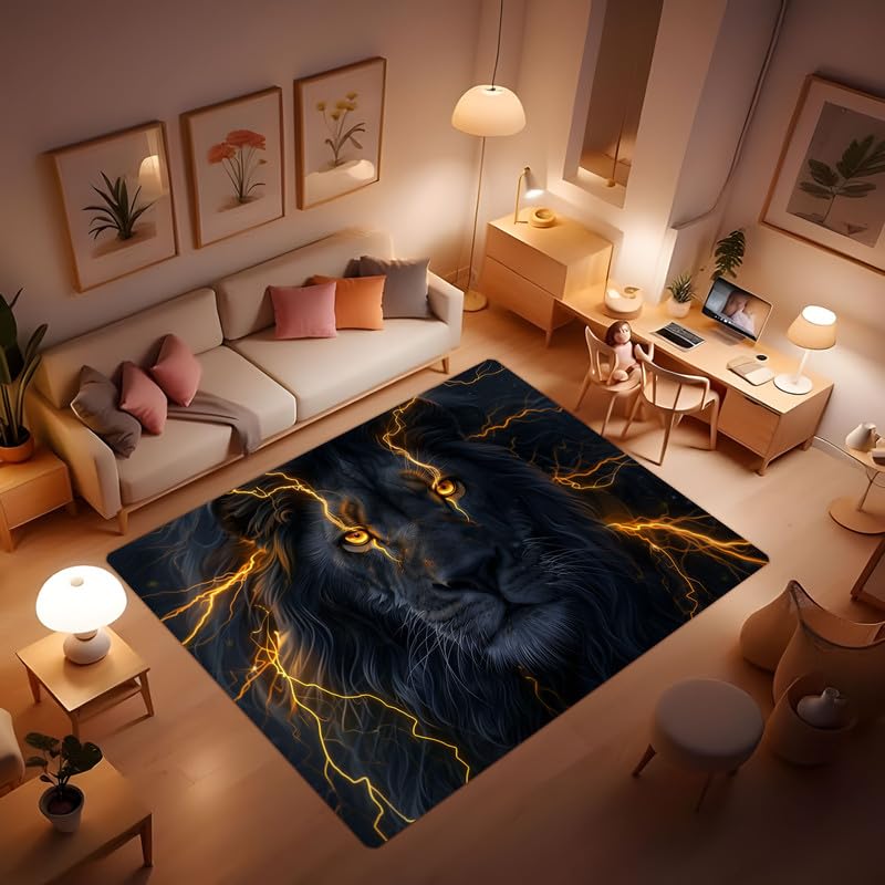Tapete decorativo moderno con diseño de león 24x36 pulgadas