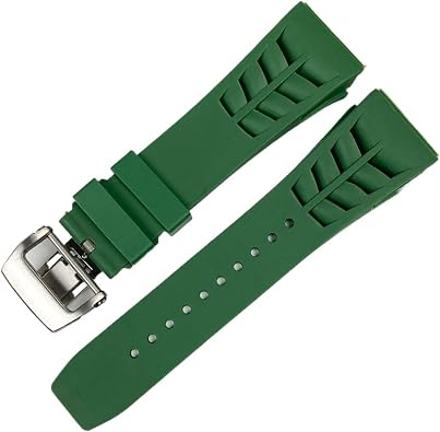 25MM الفولاذ المقاوم للصدأ للطي مشبك ووتش الملحقات حزام المطاط سيليكون ووتش الفرقة لريتشارد ميل
