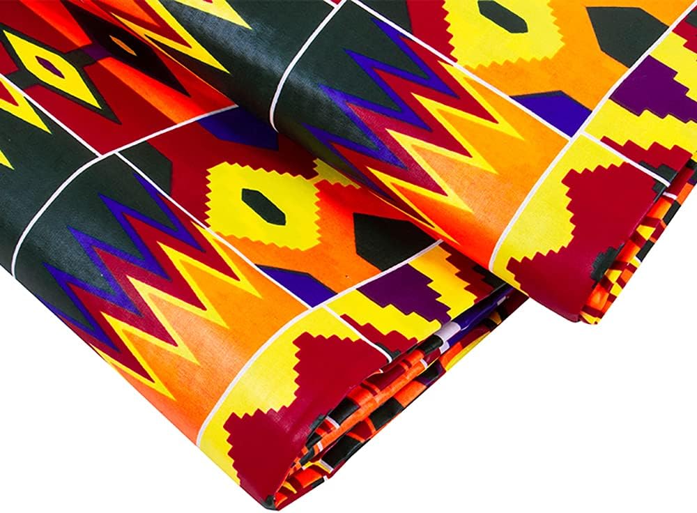 African Fabric Print Wax Kente Cloth Ankara Dashiki 100% Cotton for Party Dress Head Wrap