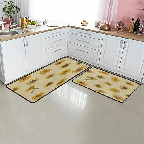 Miniatura 8 de GUYOS Tapete de cocina con patrones de corazón sin costuras 2 piezas acolchado antifatiga para suelo de cocina, 47 x 17 pulgadas29 x 17 pulgadas,