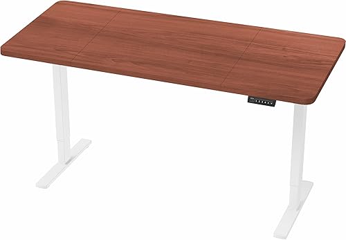 Vista 926 de VIVO DESK-KIT-1W6G - Escritorio eléctrico de pie de 60 x 24 pulgadas, ajuste de altura de memoria, serie 1B, parte superior de nogal oscuro de una