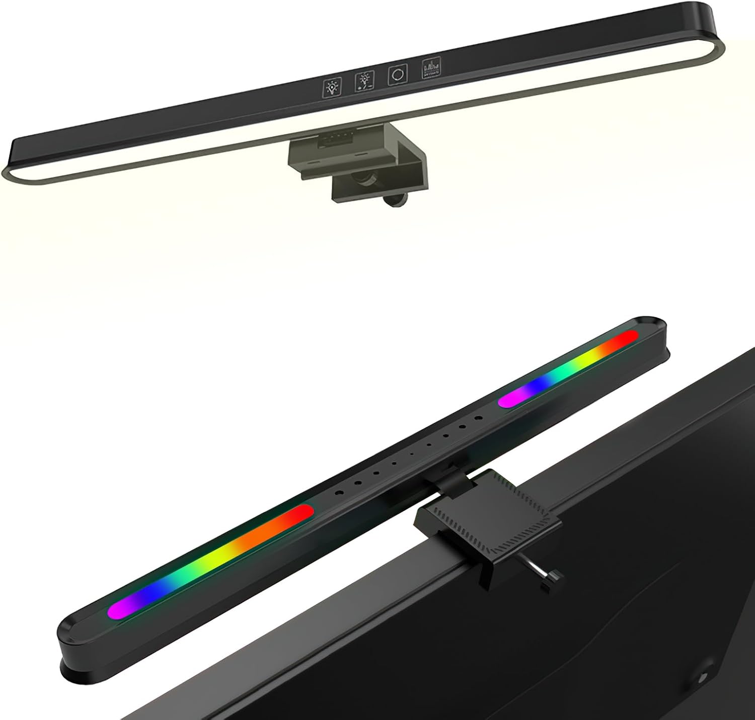 HomeBeyond Barra de luz para monitor, lámpara LED USB para pantallas curvasplanas, lámpara de escritorio regulable para el cuidado de los ojos con