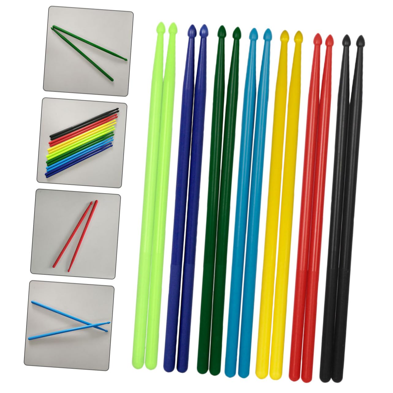 7 Paar 5a Nylon Trommelstöcke Bunt Rutschfest Langlebig Percussion Schlägel Für Anfänger Schlagzeug Musiker