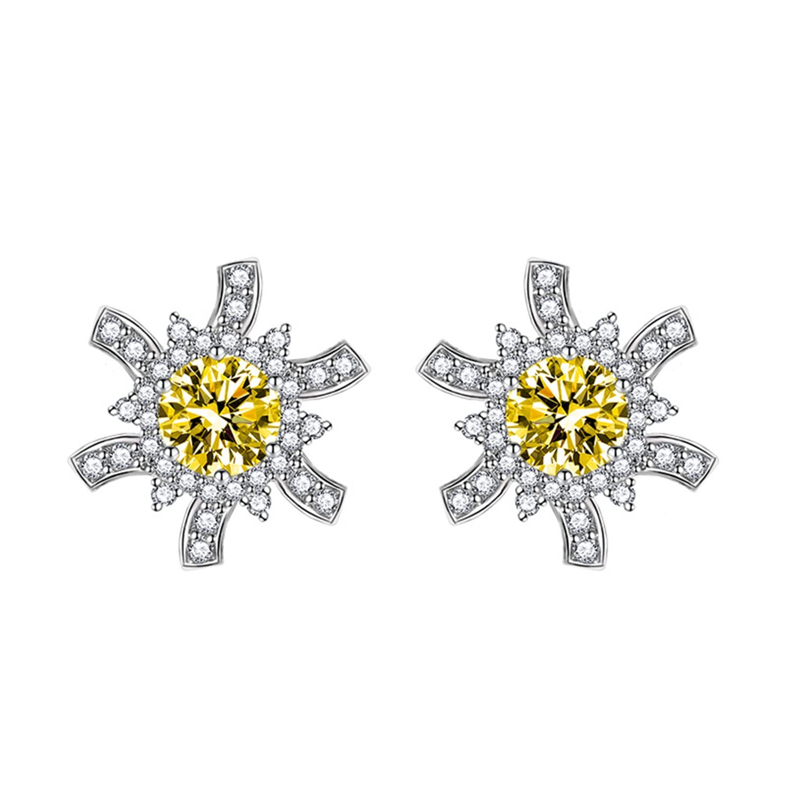 Boucle d'oreille hypoallergénique fleur de zircone le cadeau idéal pour elle