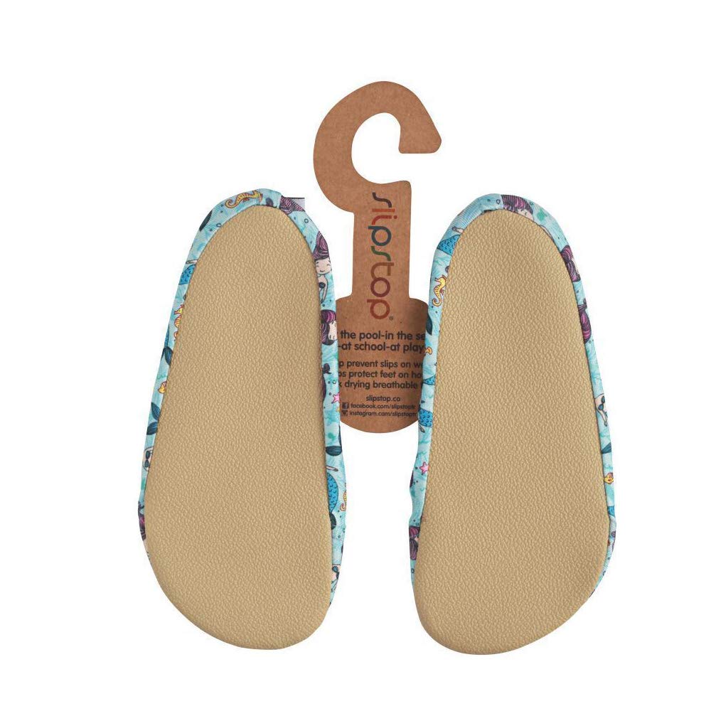 Slipstop Dziecięce buty plażowe, antypoślizgowe, buty baletowe, buty do pływania, na urlop, do jogi, na basen, syrena, w kolorze turkusowym i fioletowym, różne rozmiary